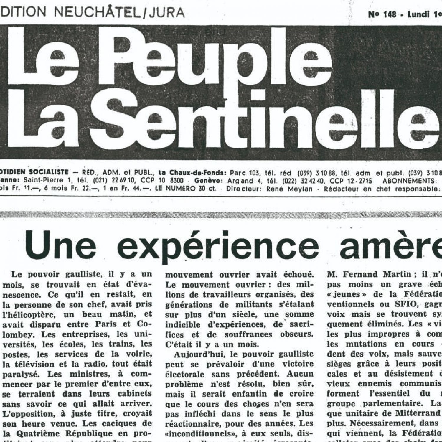 Un parti fidèle à ses principes